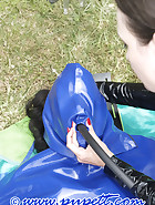 Inflatable latex body bag, pic 6