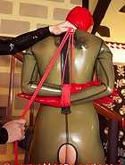 Open latex catsuit, pic 8